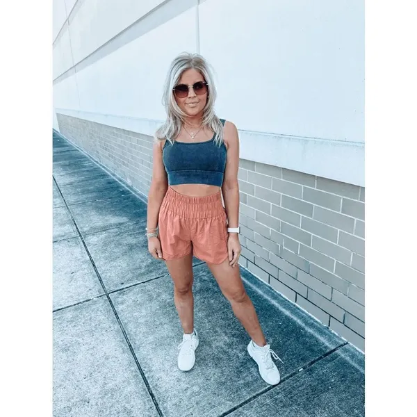 Free People Movement Brushed Apricot The Way Home Shorts Large NWOT - Image 7