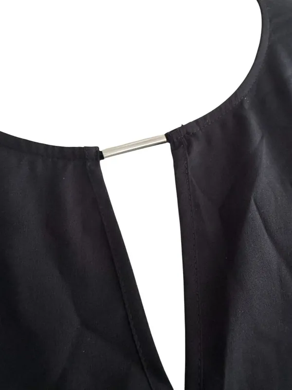 BANANA REPUBLIC Black Silver Long Sleeve Top Size Small NEW NWT - Image 2