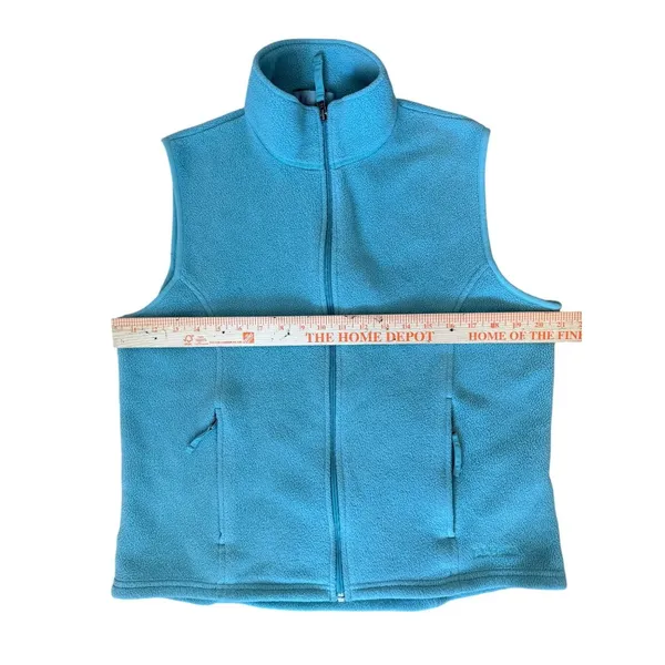 L.L. Bean Flull Zip Fleece Vest In Teal Blue Full-Zip Womens Medium Vintage - Image 5