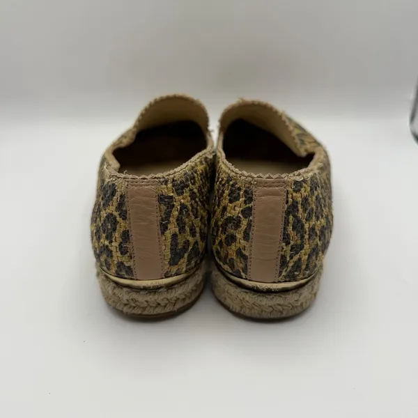 Stuart Weitzman Leopard Espadrille Flats‎ Shoes Women's Size 7.5M - Image 4