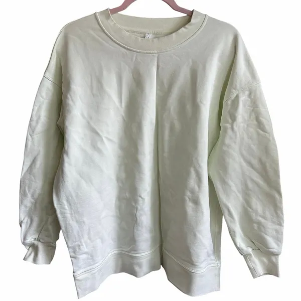 Lululemon Perfectly Oversized Crew Sweater Size 6 Workout Comfortable Neon Green - Image 2