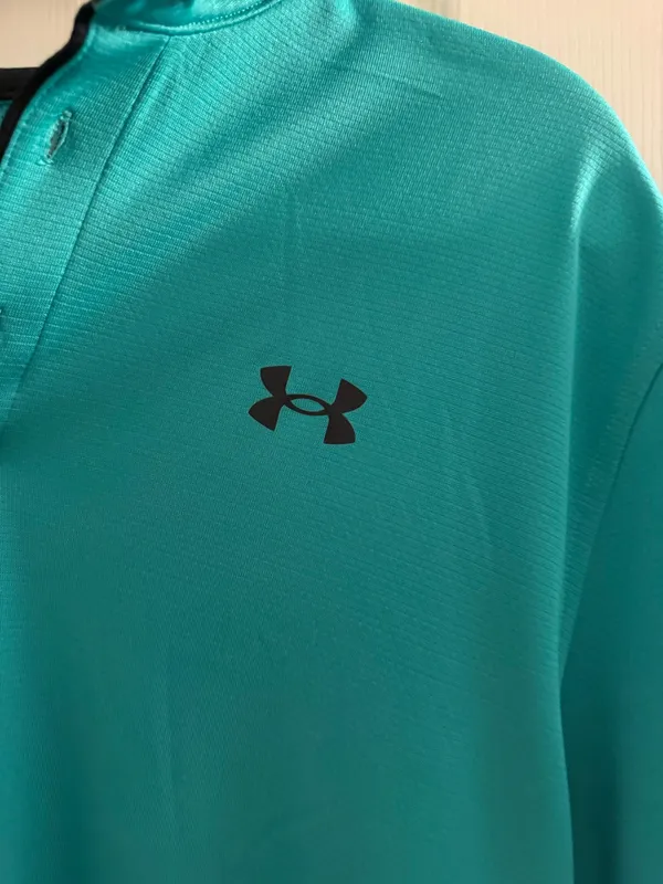 Under Armour Men's Tech Polo in a light teal SZ Large nwot - Image 3