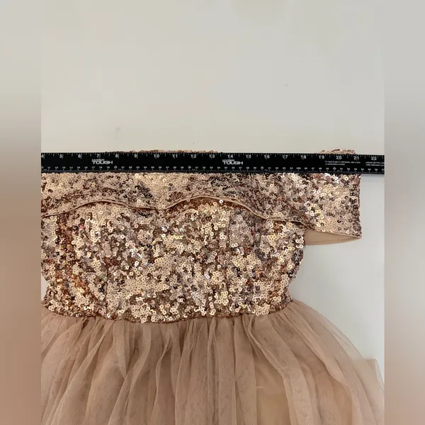 Faeriesty Sequin Bodice Tulle Prom Dress‎ Off Shoulder Formal Gown Evening Party - Image 8