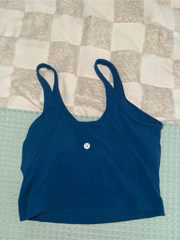 Lululemon Align Tank Blue Borealis Size 8 Deep Teal Yoga Top LW1CWAS - Image 3