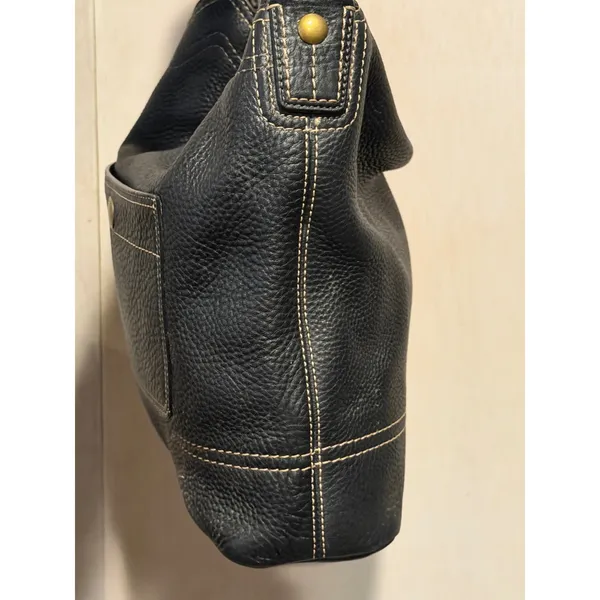 Coach Chelsea Black Pebbled Leather Hobo Shoulder Bag 10948 Turnlock Vintage Y2K - Image 10