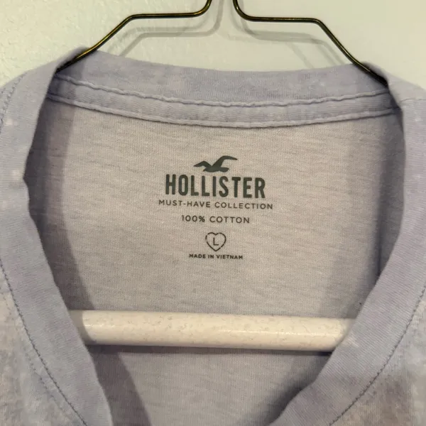 Hollister Blue Cropped Tee - Image 5