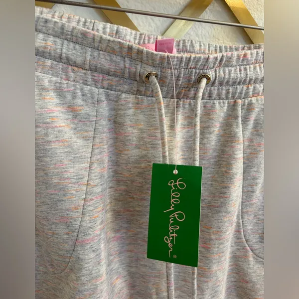 NWT Lilly Pulitzer Zia Beach Walk Skirt Heather Gray Knit Skirt Medium - Image 4
