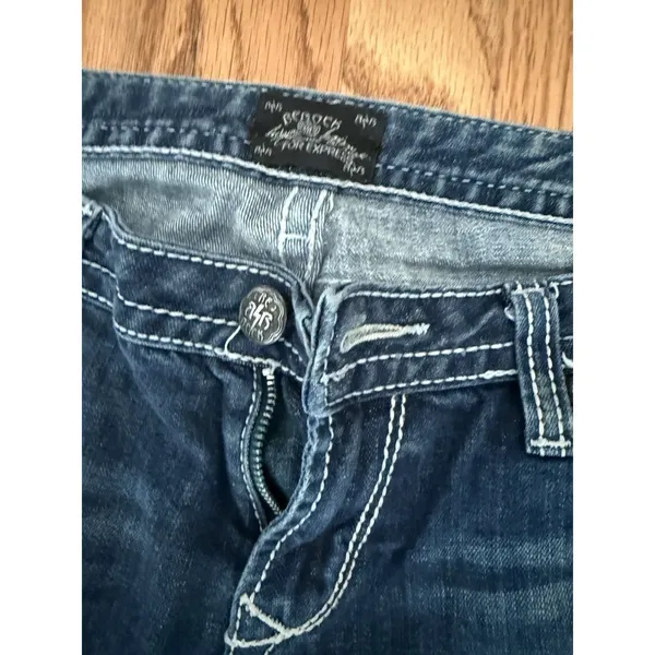 Vintage Rerock Express Barley Boot Cut Embroidered Low Rise Jeans 12R Y2K Grunge - Image 3