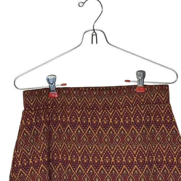 Free People Women's Skirt Geometric Rome Boho Knit Flared‎ Mini Stretch Small - Image 4