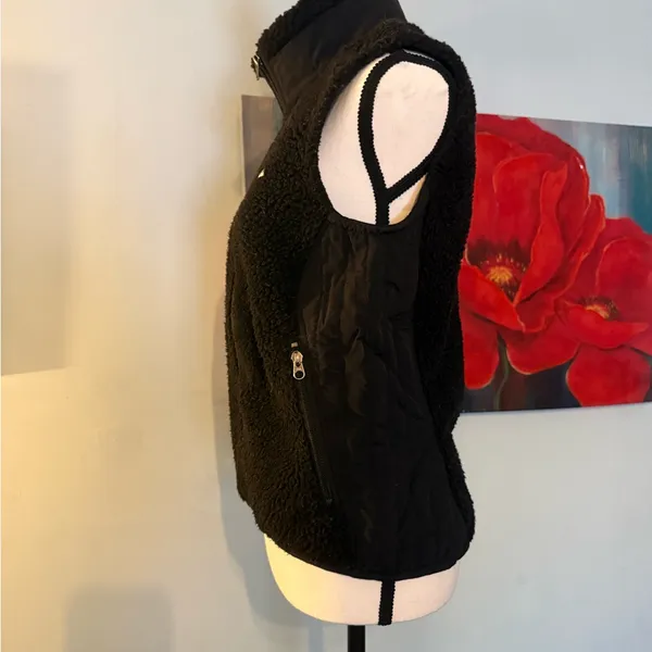 Vintage 1992 Patagonia PEF Fleece Vest Made In USA Men’s Medium M Black Full Zip - Image 4
