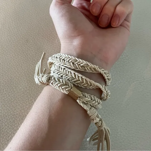 Beige Wrap Around Bracelet - Image 2