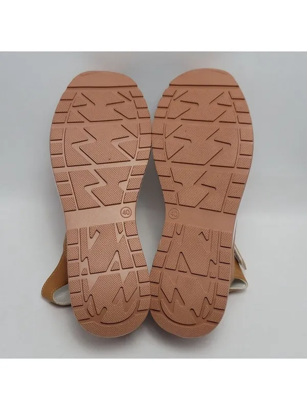 Women's Hollow Cut Out Fisherman Wedge Platform Sandals Brown, Size 40 - Image 11