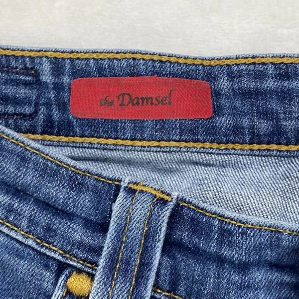 Adriano Goldschmied The Damsel Jeans Womens 28R Blue Denim Straight‎ Made In USA - Image 7