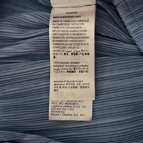 NWT XS Calvin Klein Women’s Plisse Pull On Pants Trousers Moderate Blue Pleated - Image 12