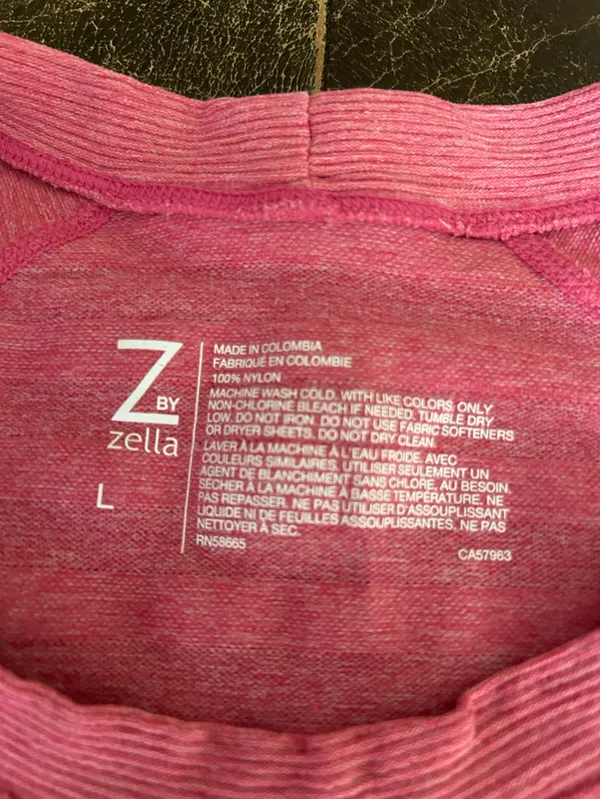 Z by Zella Seamless Mesh Vent Short Sleeve Pink Performance Athletic Crew Neck - Image 5