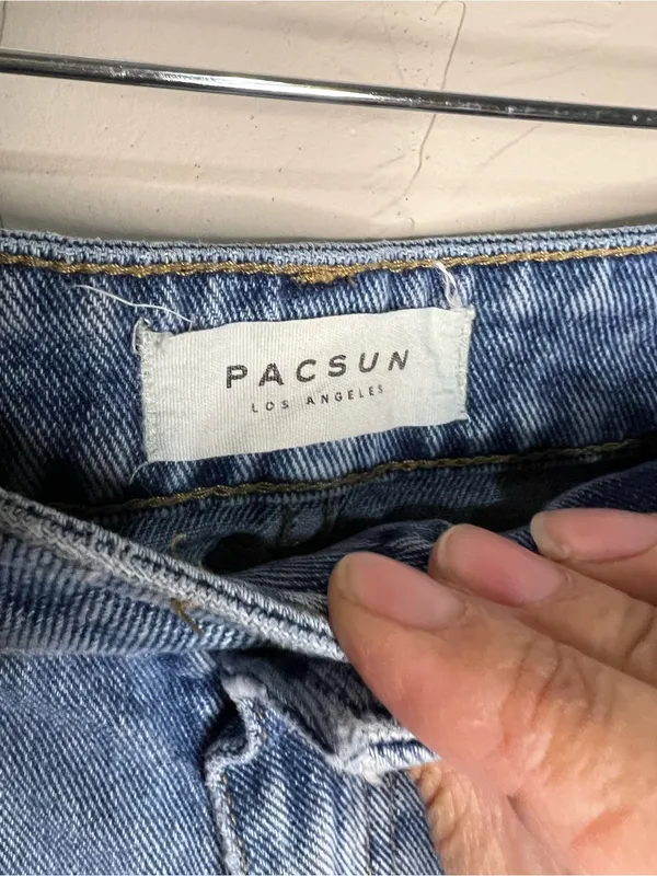 PacSun High Rise Mom Cuffed‎ Denim Casual Summer Vacation Shorts - Image 5