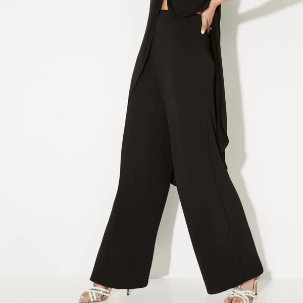 Ny&co Wide-Leg High-Waist Pants in Black - Image 3