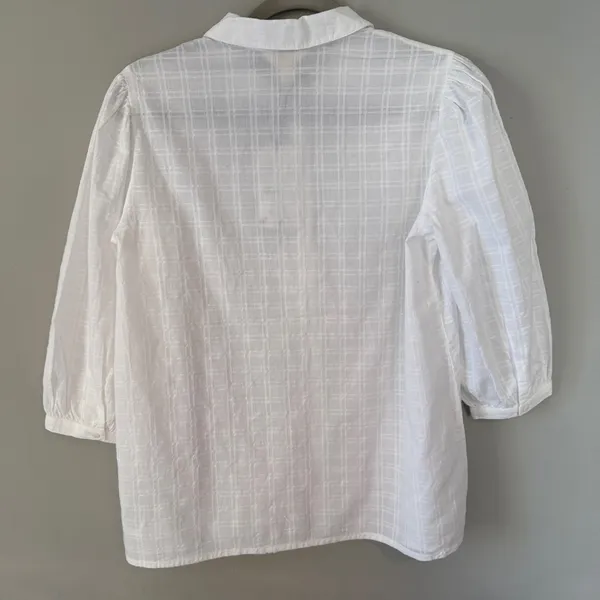 Seasalt Cornwall Hope Cottage Organic Cotton Blouse White NWT NEW 6 - Image 4