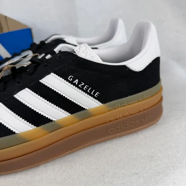 Adidas Gazelle Bold W‎ Platform Sneakers Black White IE0876 Womens US 9.5 UK 8 - Image 3