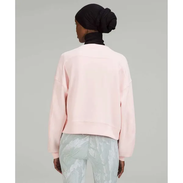 Lululemon 20 Perfectly Oversized Cropped Crew Softstreme Strawberry Milkshake - Image 2