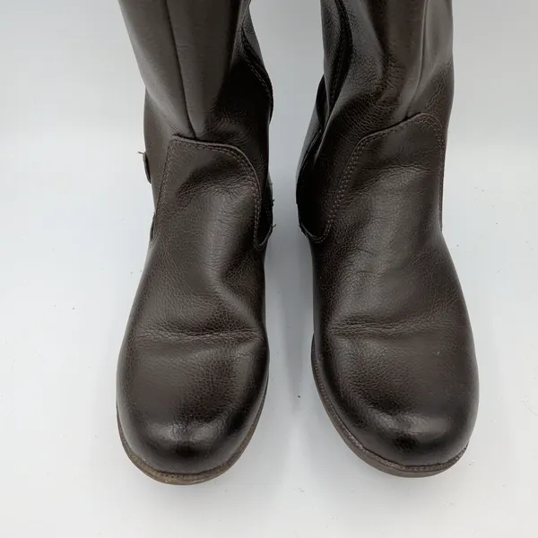 Clarks‎ Riddle Phrase Womens 9 Brown Knee High Riding Boots Buckle Zip 26113540 - Image 4
