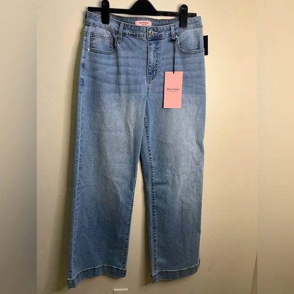 Juicy Couture Light Blue Wide-Leg Denim‎ Jeans - Image 5