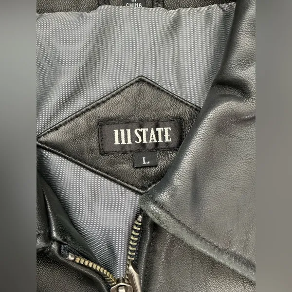 Nice genuine leather jacket 🖤🖤 Black Size L - Image 6