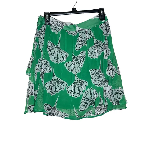 Francescas‎ Women Skirt Emmelee Floral Mini Lined Light Weight Green Medium NWT - Image 8