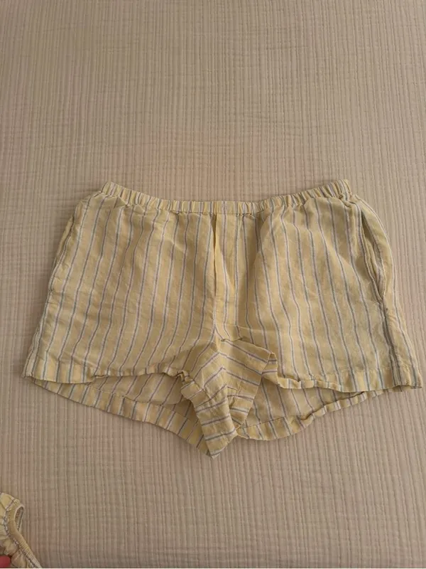 J. Crew linen cotton blend tie front short set - Image 5