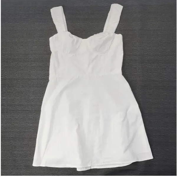 Princess Polly Faubert Mini Dress White - Image 2