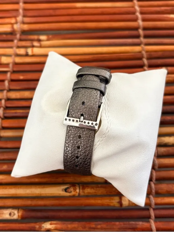 Brighton Two-Tone Rectangular Women's Watch with Gray Strap Needs Battery - Image 3