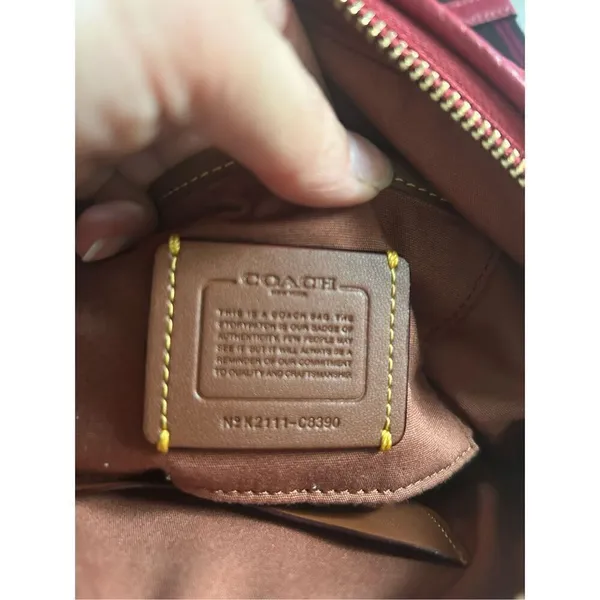 Coach Camera Bag Signature Canvas Heart Print Crossbody C8390 - Image 3