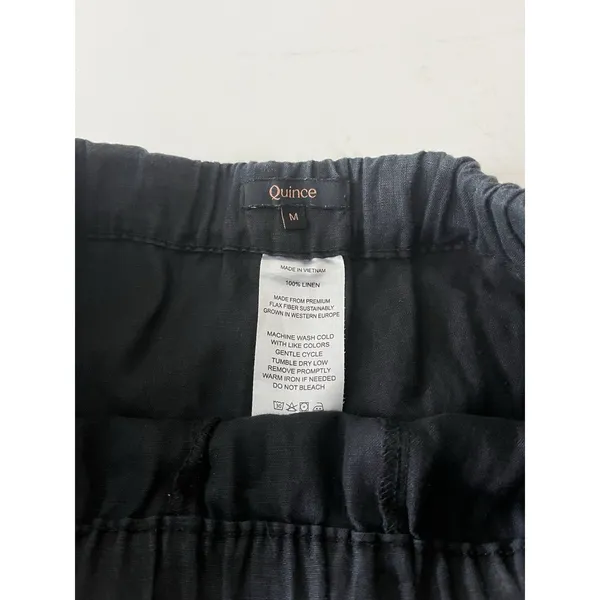 Quince Pants Women’s Medium Black European Linen - Image 4