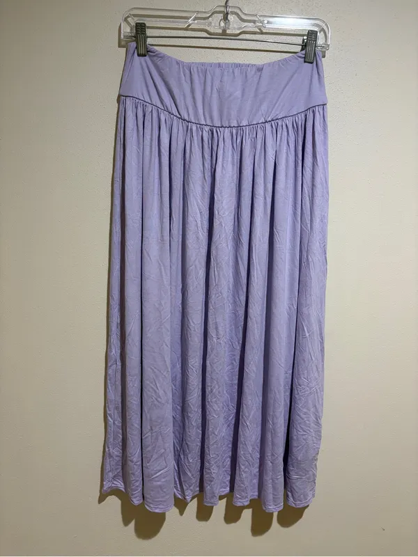 Free People Beach Serenity Midi Maxi Skirt Lilac Lavender Purple Size Medium - Image 5