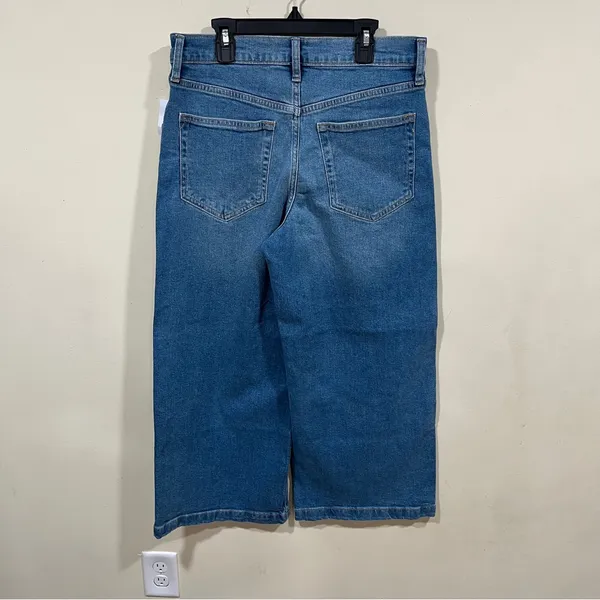 NWT GAP High Stride Wide-Leg Ankle Jeans size 8 petite denim high rise - Image 8
