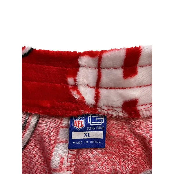 NFL Ultra Game Kansas City Chiefs Women XL Red Fleece Pajama Lounge Shorts - Image 6