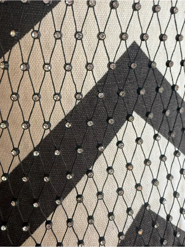 Rhinestone Mesh Overlay Dress Rave EDM‎ Fishnet Black Coverup One Size - Image 3
