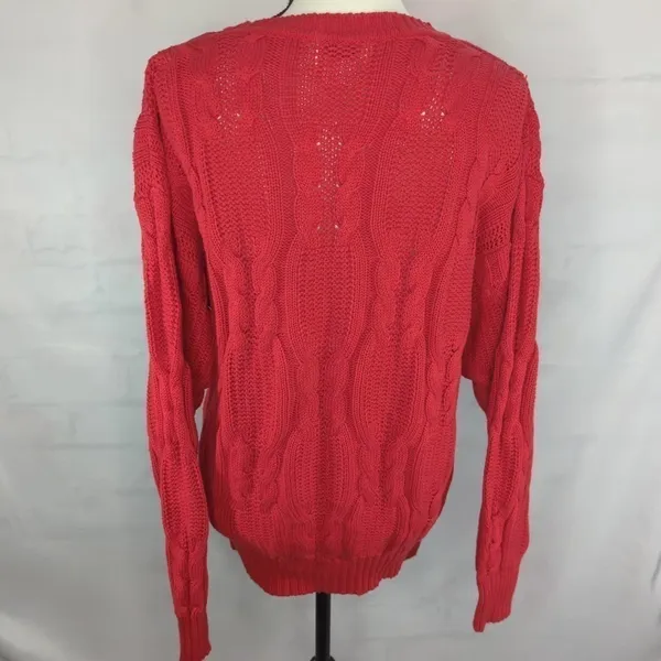 Vintage Bijon Sports Women’s‎ 100% Red Knit Sweater - Image 4