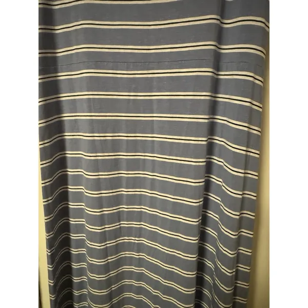 J. Jill‎ Women's Size L Blue Black and White Striped Maxi Dress Short Sleeve - Image 11
