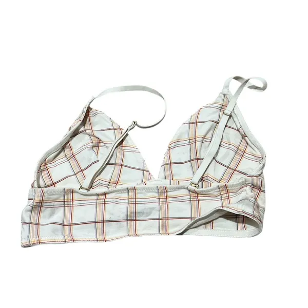 Madewell Women's Plaid Cropped Tank Top Orange Size S Petites - Image 4