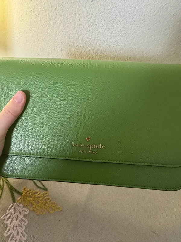 Kate Spade Green Shoulder Leather Bag - Image 7