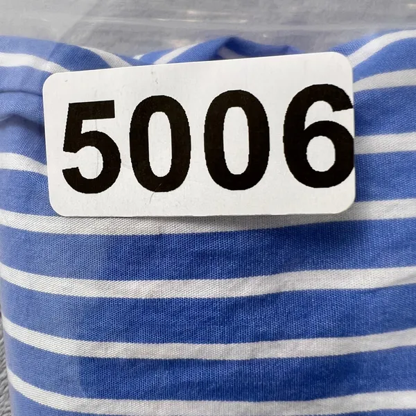 Ivy + Blu Striped‎ Shirt Dress Fit & Flare handkerchief hem Cotton Blue White 10 - Image 11