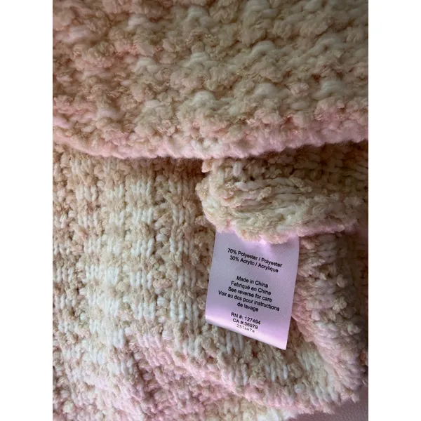 Heartloom Bouclé Sweater Vest Cream Ivory Pearl Button Front Pockets S - Image 6