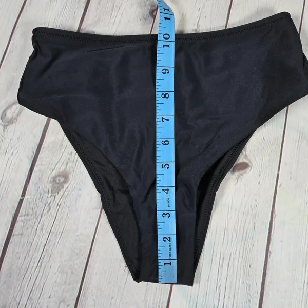 Aerie Black Cheeky Bikini Bottoms High Waisted Swimwear Size XS‎ - Image 9