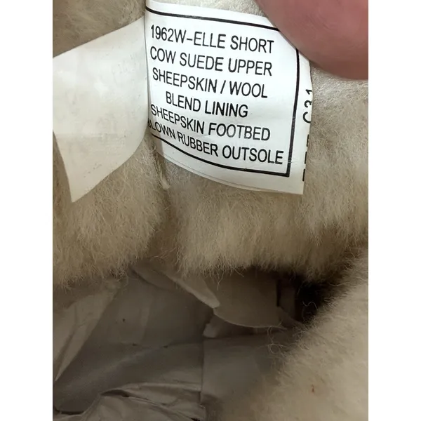 BEARPAW Elle Short 1962W Rust Orange Suede Sheepskin Winter Boots Women Size 6 - Image 14