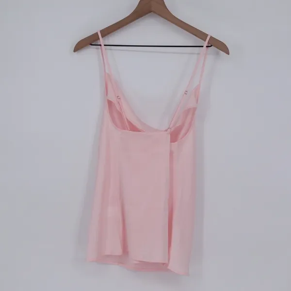 EKOUAER Pink Camisole Tank Top‎ Cowl Neck Spaghetti Strap Size M - Image 6