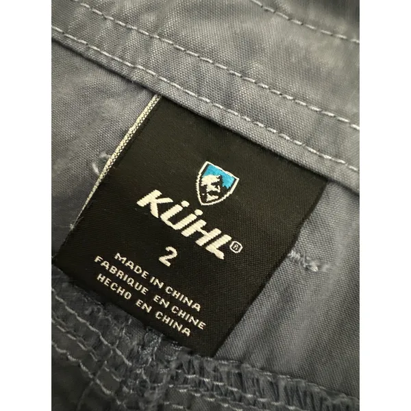 KÜHL Splash Cargo Shorts Women's Metal Blue Outdoor Hiking Utility sz 2 - Image 4