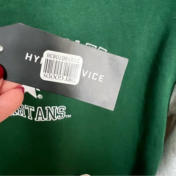 Hype and Vice NWT Michigan State Rookie Sweater Pullover Raglan Fleece Cropped - Image 5