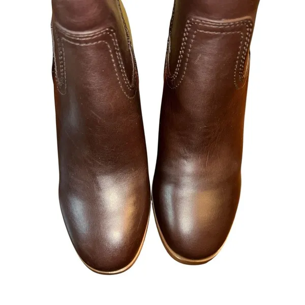 Gianni Bini Brown Odettee Memory Foam Block Heel Knee High Boots(Size 5M) - Image 8