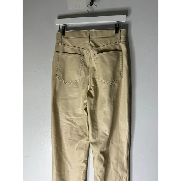 Abercrombie fitch tan the 90s ultra‎ high rise vegan leather pants size 28/6 - Image 5